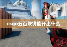 csgo五百块钱能开出什么