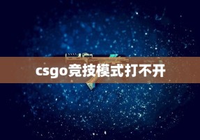 csgo竞技模式打不开