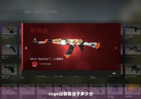 csgo白银相当于多少分