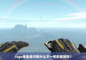 csgo角色丢闪有什么不一样的音效吗？