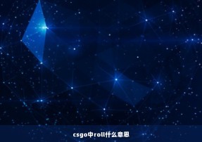 csgo中roll什么意思