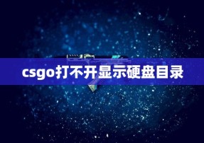 csgo打不开显示硬盘目录