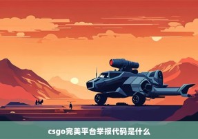 csgo完美平台举报代码是什么