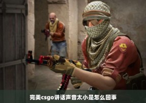 完美csgo讲话声音太小是怎么回事