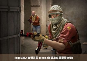 csgo2加入会话失败 (csgo2加好友在哪里看申请)