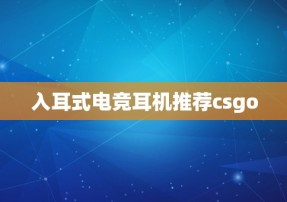 入耳式电竞耳机推荐csgo