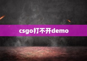 csgo打不开demo