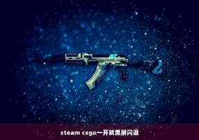 steam csgo一开就黑屏闪退