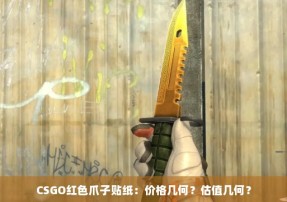 CSGO红色爪子贴纸：价格几何？估值几何？