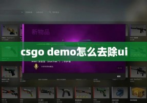 csgo demo怎么去除ui