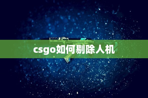 csgo如何剔除人机