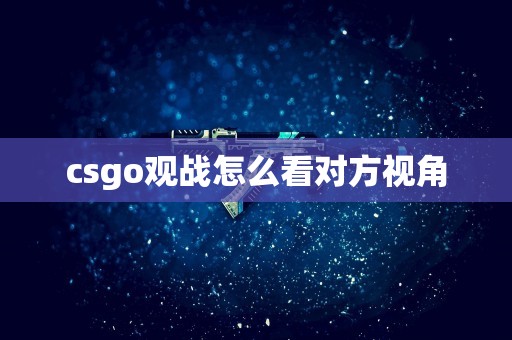 csgo观战怎么看对方视角