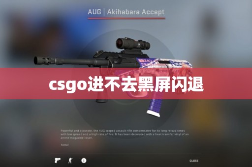 csgo进不去黑屏闪退