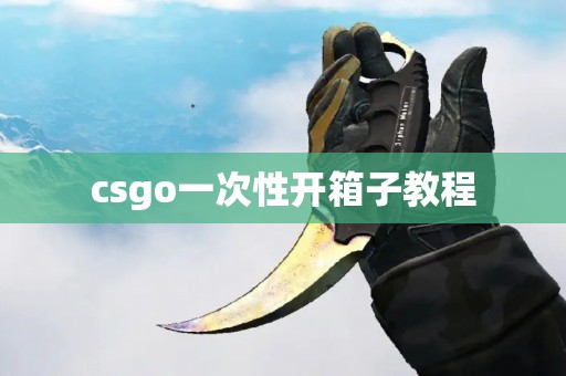 csgo一次性开箱子教程