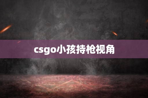 csgo小孩持枪视角