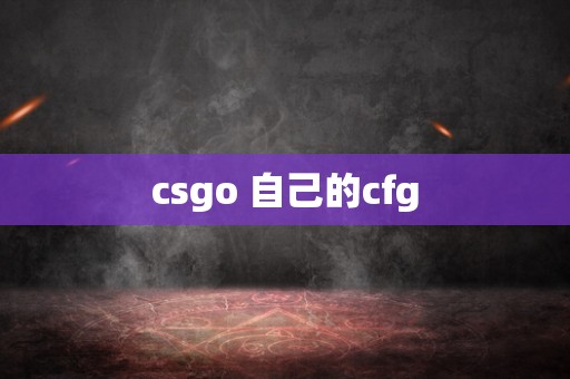 csgo 自己的cfg