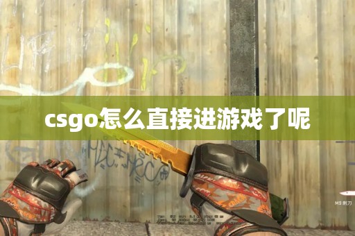 csgo怎么直接进游戏了呢