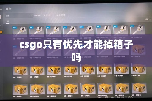 csgo只有优先才能掉箱子吗