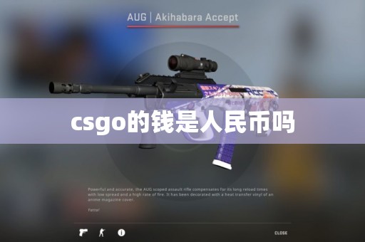 csgo的钱是人民币吗