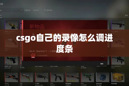 csgo自己的录像怎么调进度条