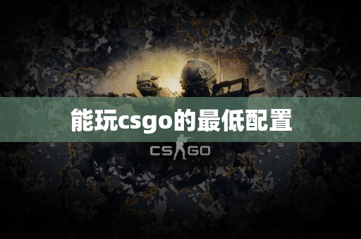 能玩csgo的最低配置