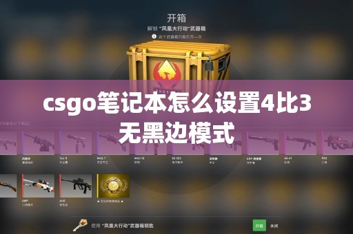 csgo笔记本怎么设置4比3无黑边模式