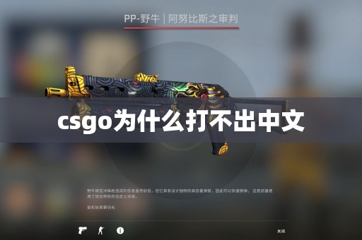 csgo为什么打不出中文