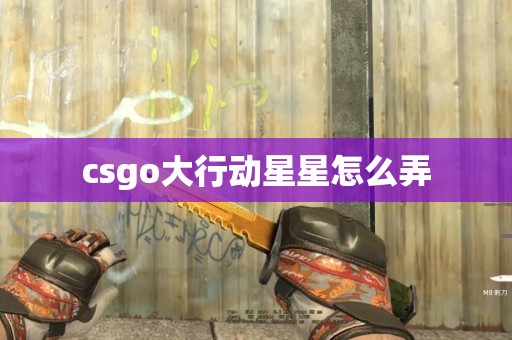 csgo大行动星星怎么弄