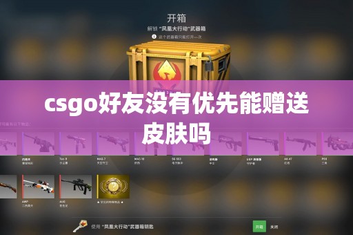 csgo好友没有优先能赠送皮肤吗