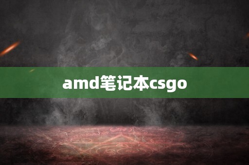 amd笔记本csgo