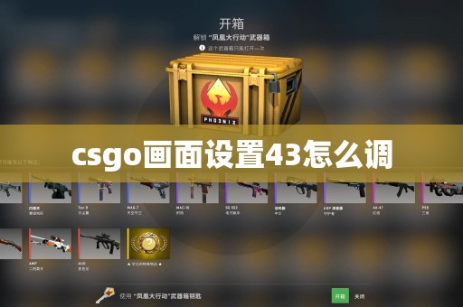 csgo画面设置43怎么调