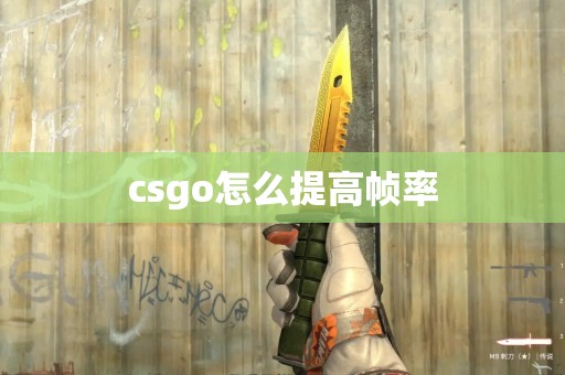 csgo怎么提高帧率