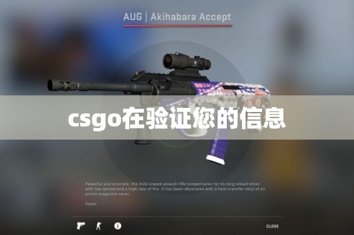 csgo在验证您的信息