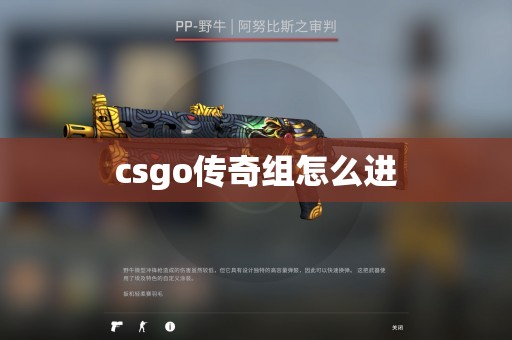 csgo传奇组怎么进