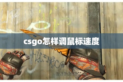 csgo怎样调鼠标速度