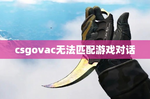 csgovac无法匹配游戏对话