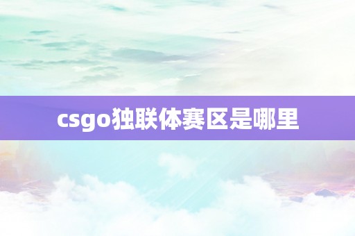 csgo独联体赛区是哪里