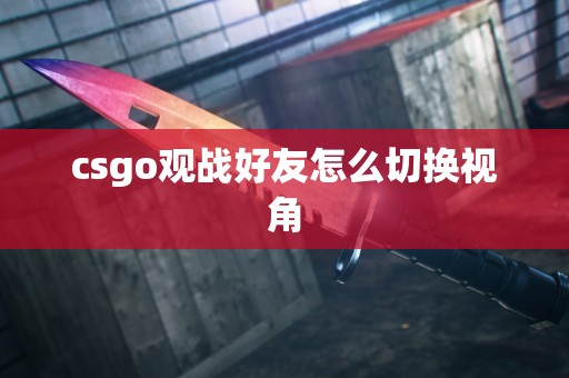 csgo观战好友怎么切换视角