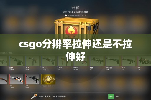 csgo分辨率拉伸还是不拉伸好