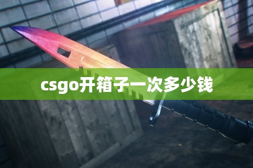 csgo开箱子一次多少钱