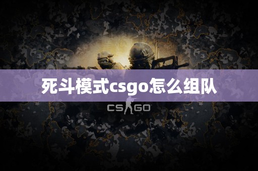 死斗模式csgo怎么组队