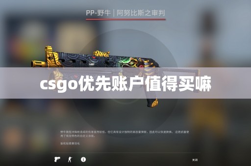 csgo优先账户值得买嘛