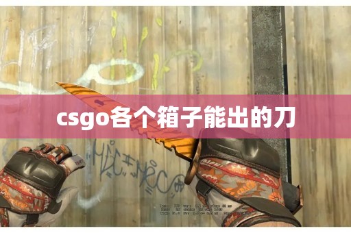 csgo各个箱子能出的刀