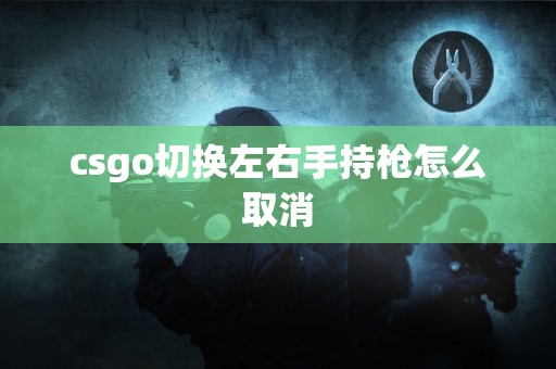 csgo切换左右手持枪怎么取消