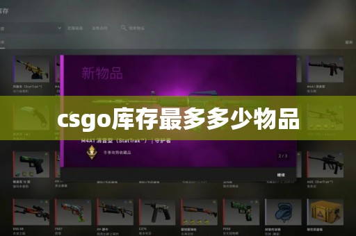 csgo库存最多多少物品