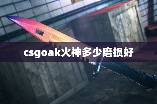 csgoak火神多少磨损好