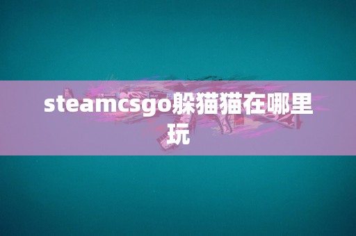 steamcsgo躲猫猫在哪里玩