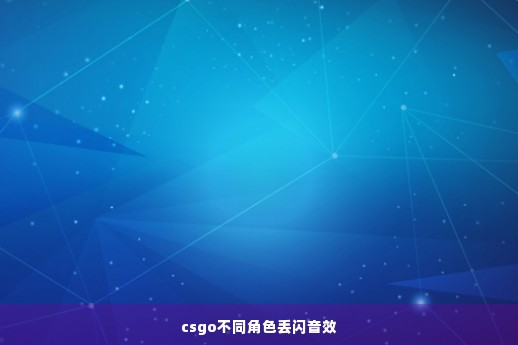 csgo不同角色丢闪音效