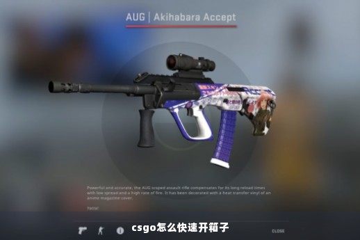 csgo怎么快速开箱子