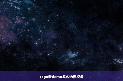 csgo看demo怎么选择视角